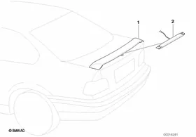 Rear spoiler with brake light — BMW E36 factory diagram