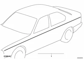 Ornamental strips "Universell" — BMW E36 factory diagram