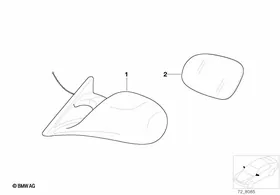 Retrofit, M outside mirror — BMW E36 factory diagram