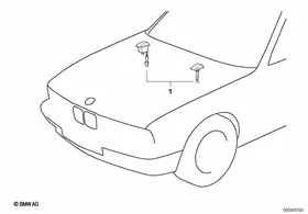 Heated spray nozzle — BMW E36 factory diagram