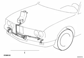 Retrofit kit, headlight cleaning system — BMW E36 factory diagram