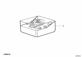 Spare bulbs box — BMW E36 factory diagram