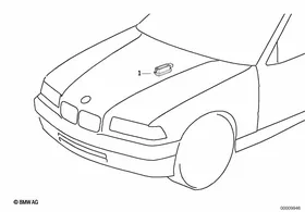 Engine compartment light — BMW E36 factory diagram