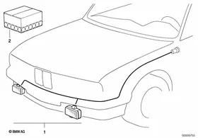 Fog lights — BMW E36 factory diagram