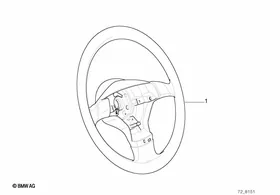 Wooden sport steering wheel rim III — BMW E36 factory diagram