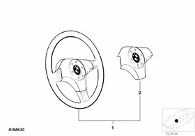 "Woodline" woodrimmed sport steer. wheel — BMW E36 factory diagram
