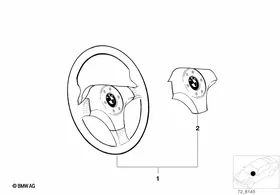 "Blackline"leather-c. sport steer. wheel — BMW E36 factory diagram