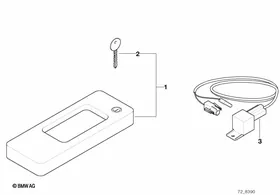 Gearshift-lever lock — BMW E36 factory diagram