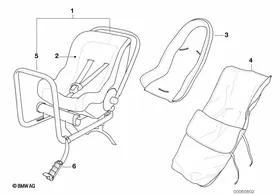 BMW Baby Seat 0+ — BMW E36 factory diagram