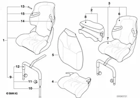BMW Junior Seat — BMW E36 factory diagram