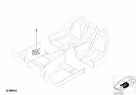 Retrofit, floor net — BMW E36 factory diagram