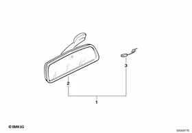 Retrofit, outside mirror, electrochrome — BMW E36 factory diagram