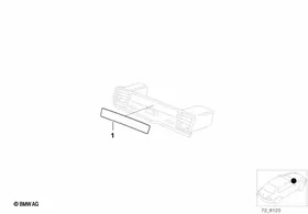 Leather glovebox panel — BMW E36 factory diagram