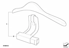 Universal coat hanger — BMW E36 factory diagram