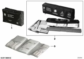 First aid kit, Universal — BMW E36 factory diagram