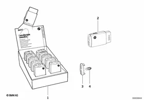 Chargeable handlamp — BMW E36 factory diagram
