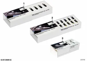 LED interior light package — BMW E36 factory diagram