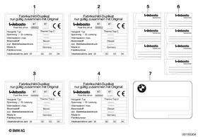 Labels independent heating — BMW E36 factory diagram