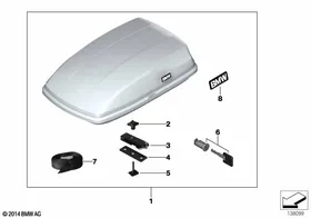 Roof box 350 — BMW E36 factory diagram