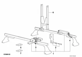 Rack for racing bicycle — BMW E36 factory diagram