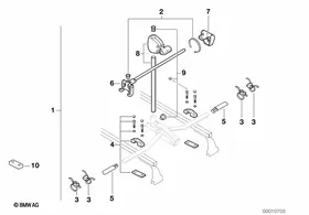 Bicycle lift — BMW E36 factory diagram