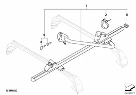 Touring bicycle holder — BMW E36 factory diagram