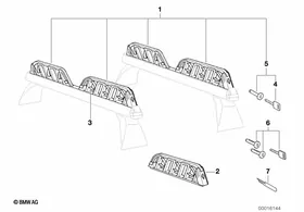 Komfort ski holder — BMW E36 factory diagram