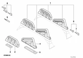 Ski/snowboard set — BMW E36 factory diagram