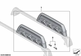 Ski/snowboard holder — BMW E36 factory diagram
