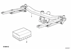 Trailer coupling — BMW E36 factory diagram