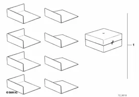 Luggage compartment box "multifix" — BMW E36 factory diagram