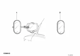 Exterior mirror for towing — BMW E36 factory diagram