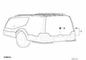 Trailer hood — BMW E36 factory diagram