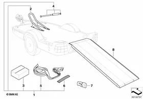 Trailer motorcycle module — BMW E36 factory diagram