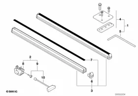 Trailer transport module — BMW E36 factory diagram