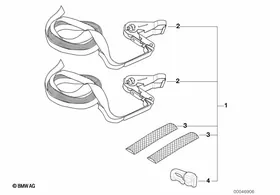Trailer lashing system — BMW E36 factory diagram