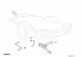 Trailer rear supports — BMW E36 factory diagram