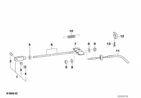 Trailer, indiv. parts, brake pull rods — BMW E36 factory diagram