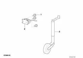 Trailer, individual parts, support wheel — BMW E36 factory diagram