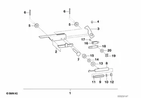 Trailer, indiv. parts, deflector housing — BMW E36 factory diagram