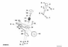 Trailer, indiv. parts, wheel suspension — BMW E36 factory diagram
