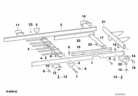 Trailer, individual parts, chassis frame — BMW E36 factory diagram