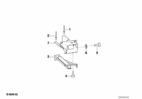 Trailer, individual parts, rear support — BMW E36 factory diagram