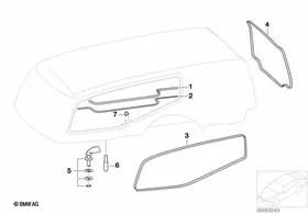 Hood parts, body — BMW E36 factory diagram