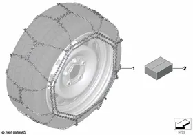 Snow chains — BMW E36 factory diagram