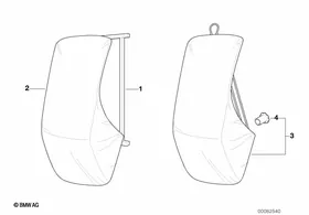 Hardtop holder/wall-mounted — BMW E36 factory diagram