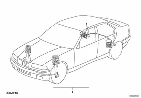 Retrofit kit, M tech. sports suspension — BMW E36 factory diagram