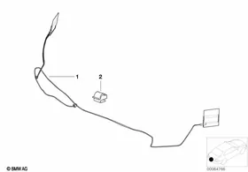 Bumper aerial retrofit kit — BMW E36 factory diagram