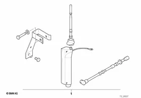 Rod aerial — BMW E36 factory diagram