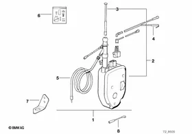 Automatic antenna — BMW E36 factory diagram